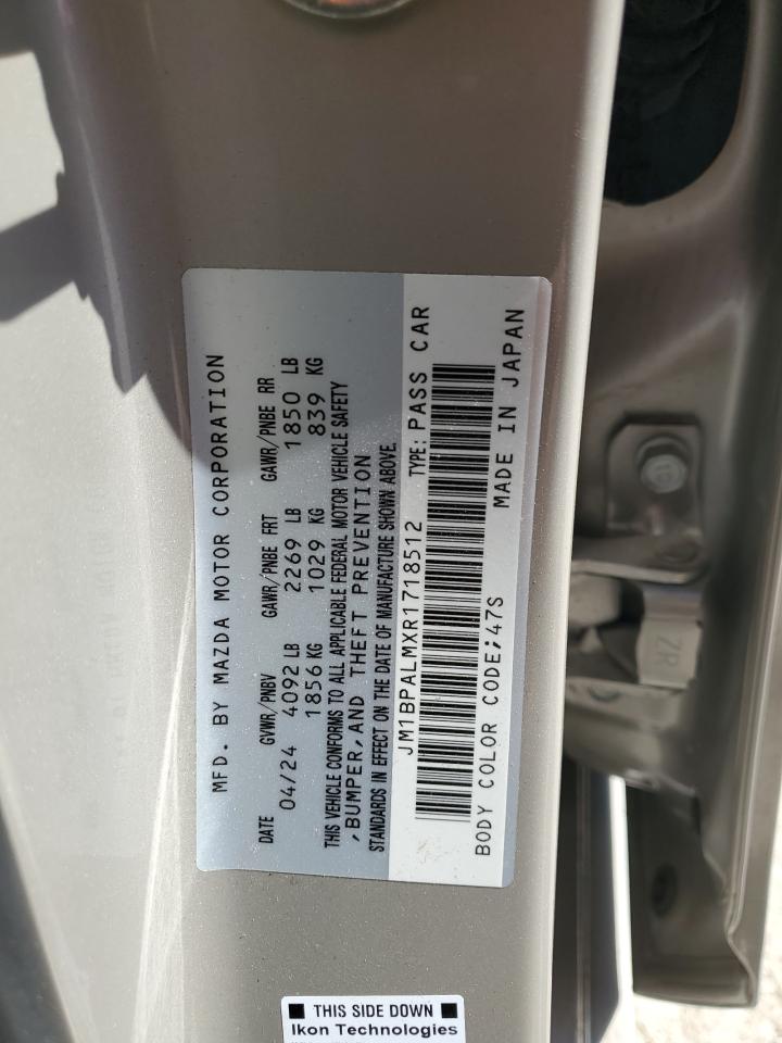 2024 MAZDA 3 PREFERRED VIN:JM1BPALMXR1718512