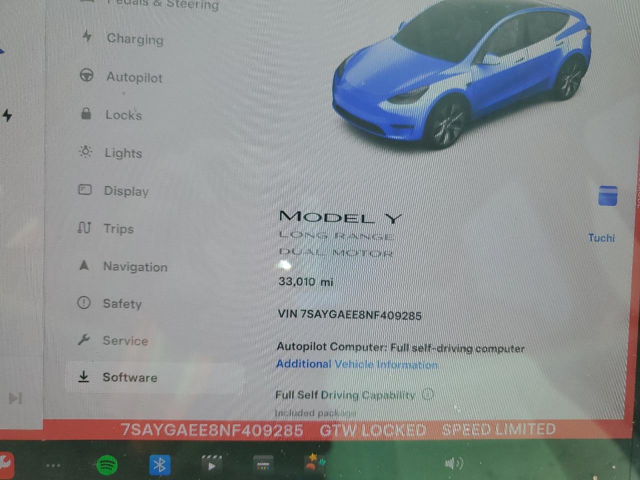 2022 TESLA MODEL Y  VIN:7SAYGAEE8NF409285