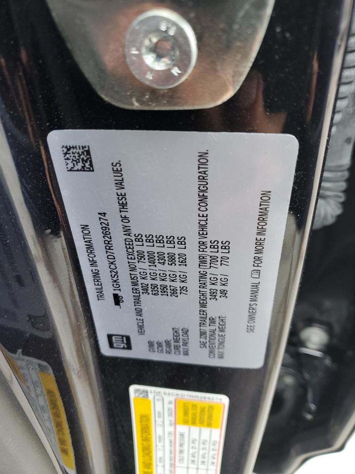 2024 GMC YUKON AT4 VIN:1GKS2CKD7RR269274