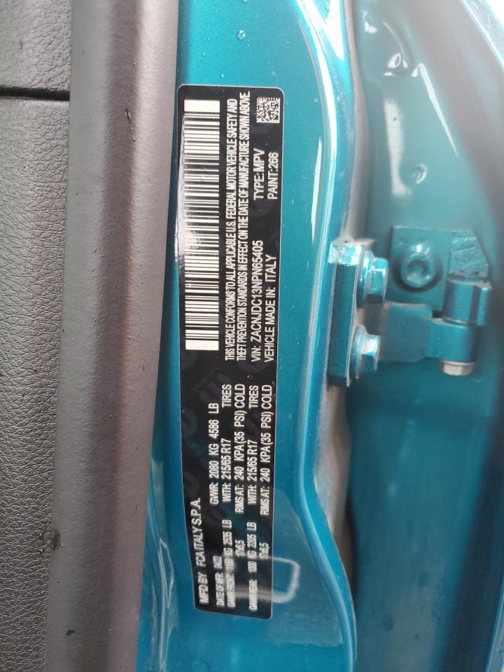 2022 JEEP RENEGADE TRAILHAWK VIN:ZACNJDC13NPN65405