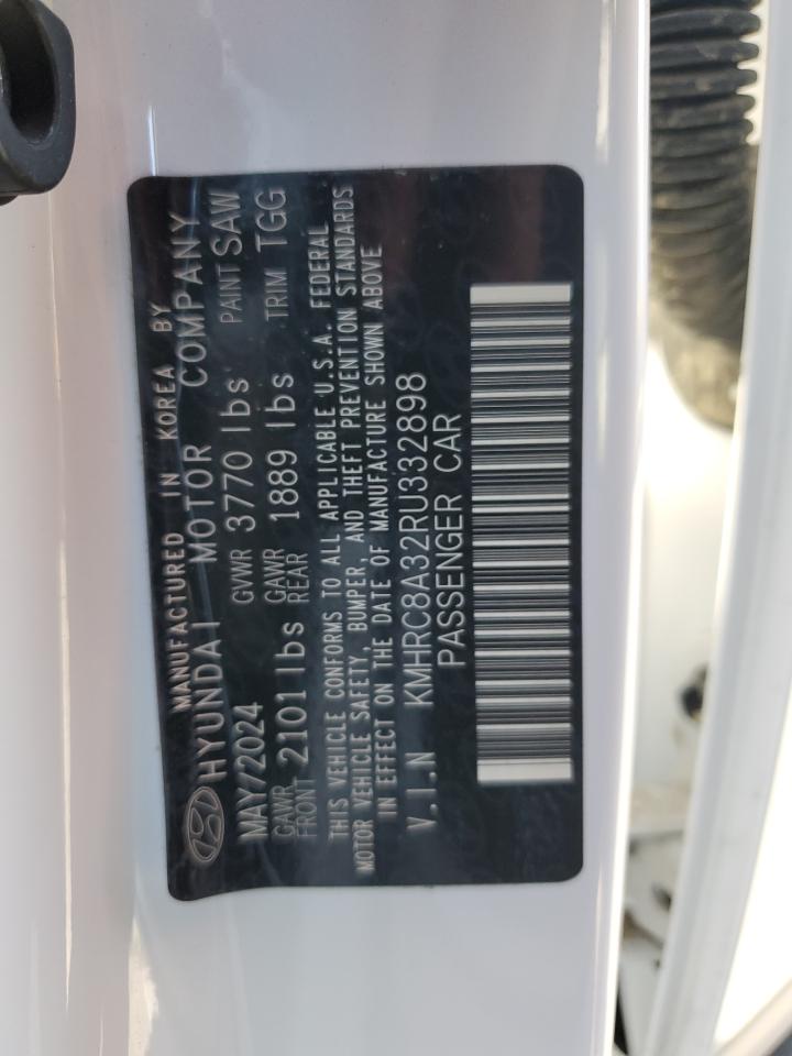 2024 HYUNDAI VENUE SEL VIN:KMHRC8A32RU332898
