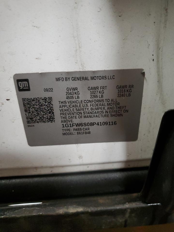 2023 CHEVROLET BOLT EV 1LT VIN:1G1FW6S08P4109116