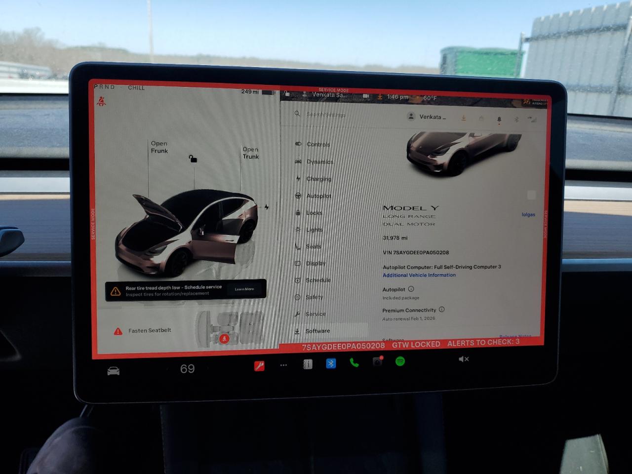 2023 TESLA MODEL Y  VIN:7SAYGDEE0PA050208