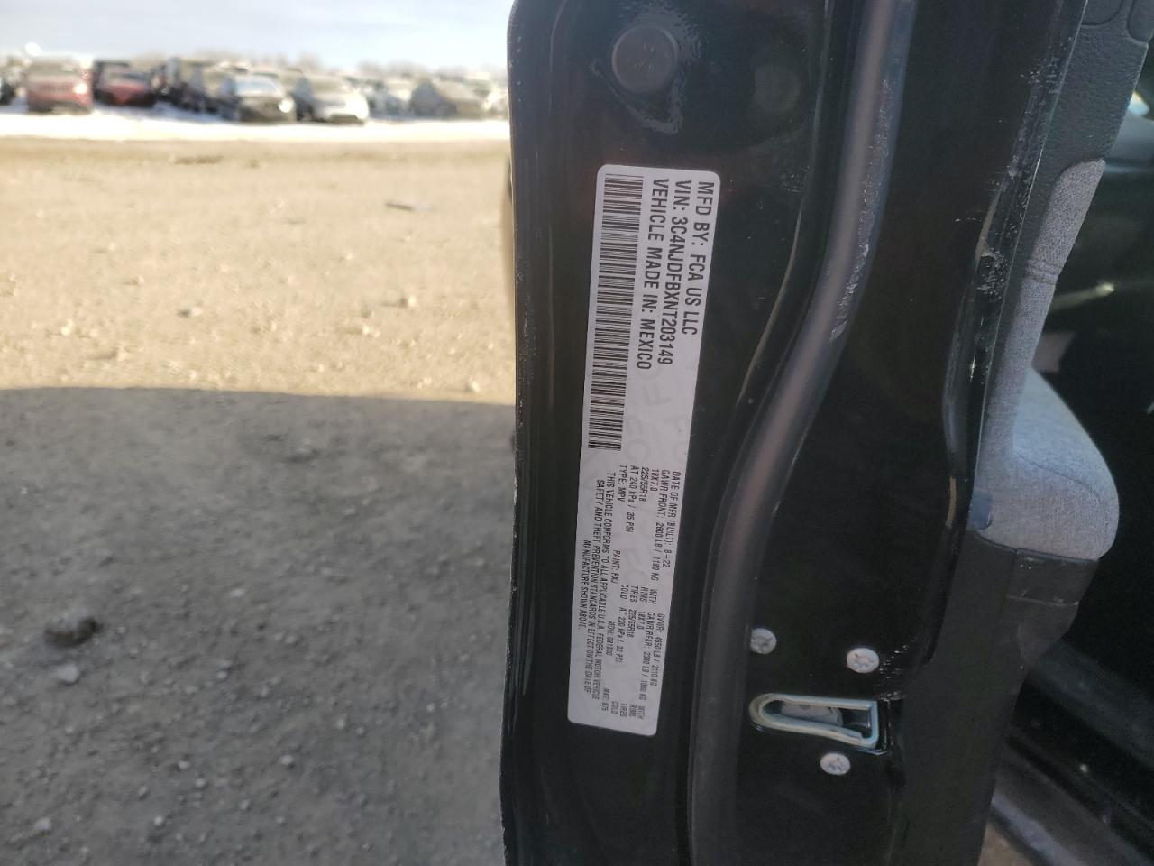 2022 JEEP COMPASS LATITUDE LUX VIN:3C4NJDFBXNT203149