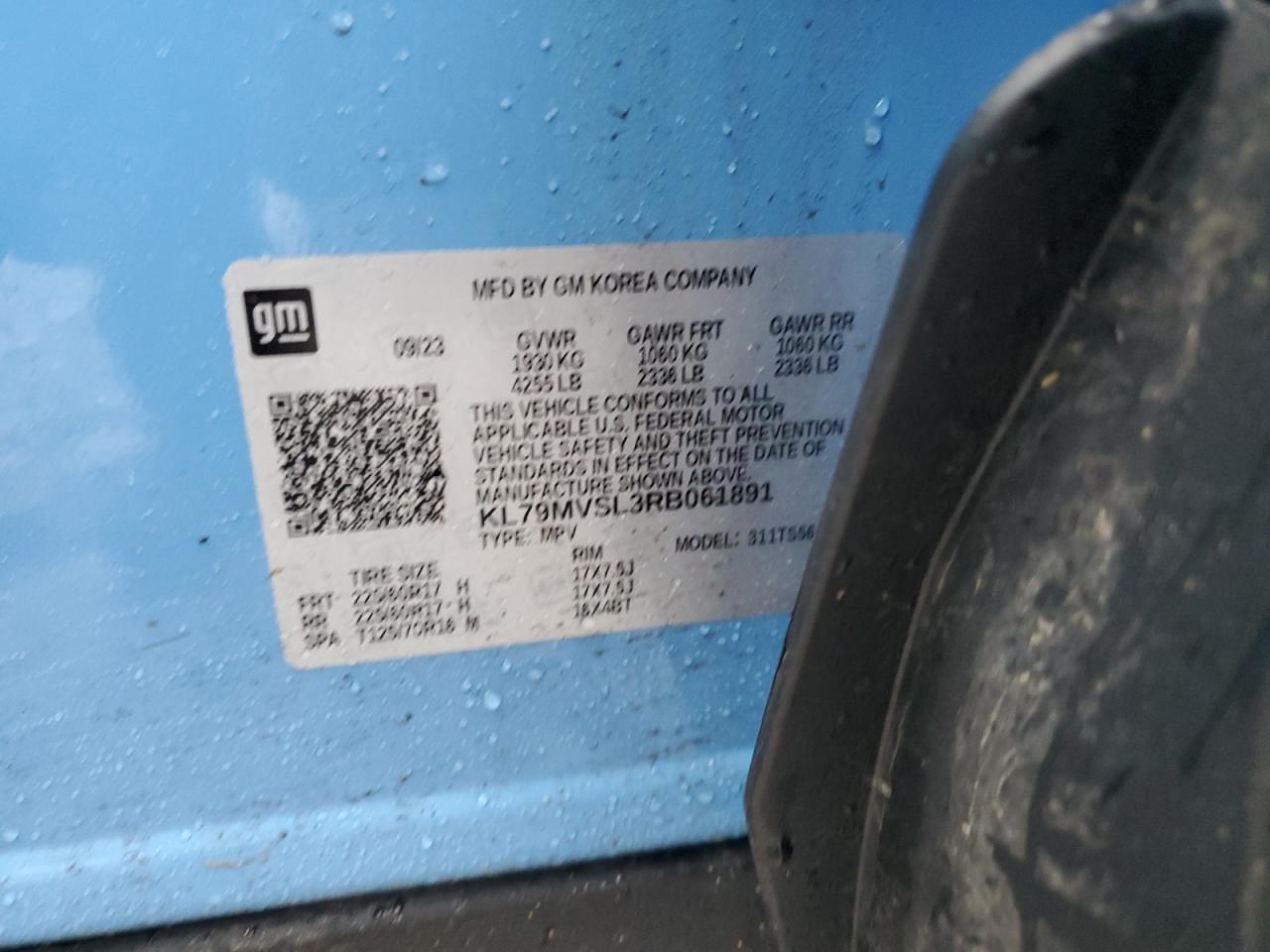 2024 CHEVROLET TRAILBLAZER ACTIV VIN:KL79MVSL3RB061891