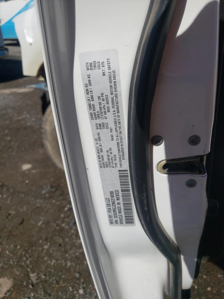 2022 RAM 2500 TRADESMAN VIN:3C6UR5CJ2NG319208