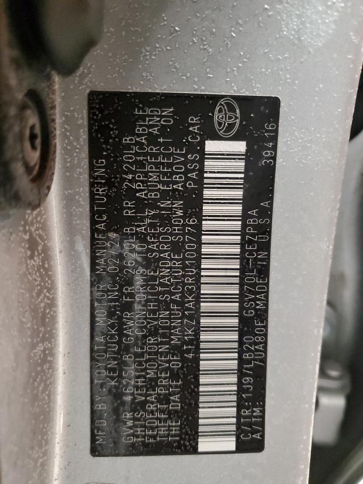 2024 TOYOTA CAMRY TRD VIN:4T1KZ1AK3RU100776