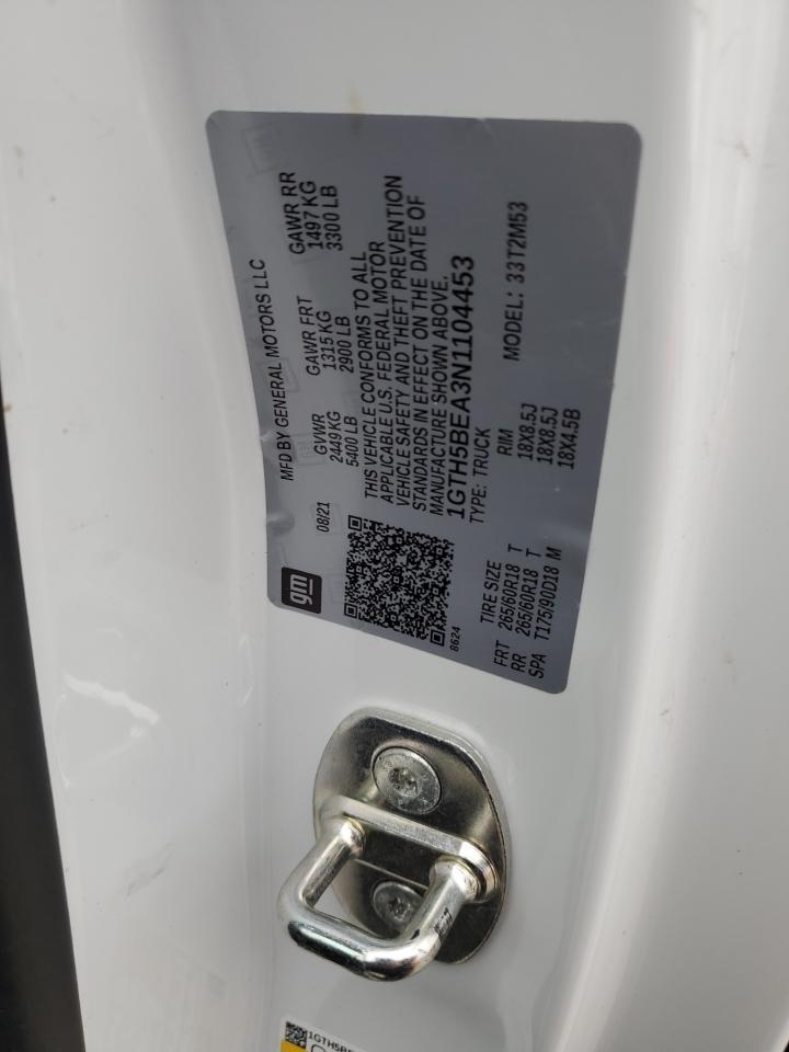 2022 GMC CANYON ELEVATION VIN:1GTH5BEA3N1104453