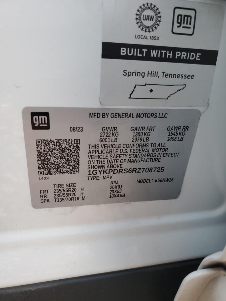 2024 CADILLAC XT6 PREMIUM LUXURY VIN:1GYKPDRS6RZ708725