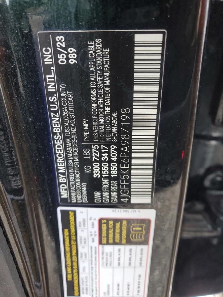 2023 MERCEDES-BENZ GLS 450 4MATIC VIN:4JGFF5KE6PA987198