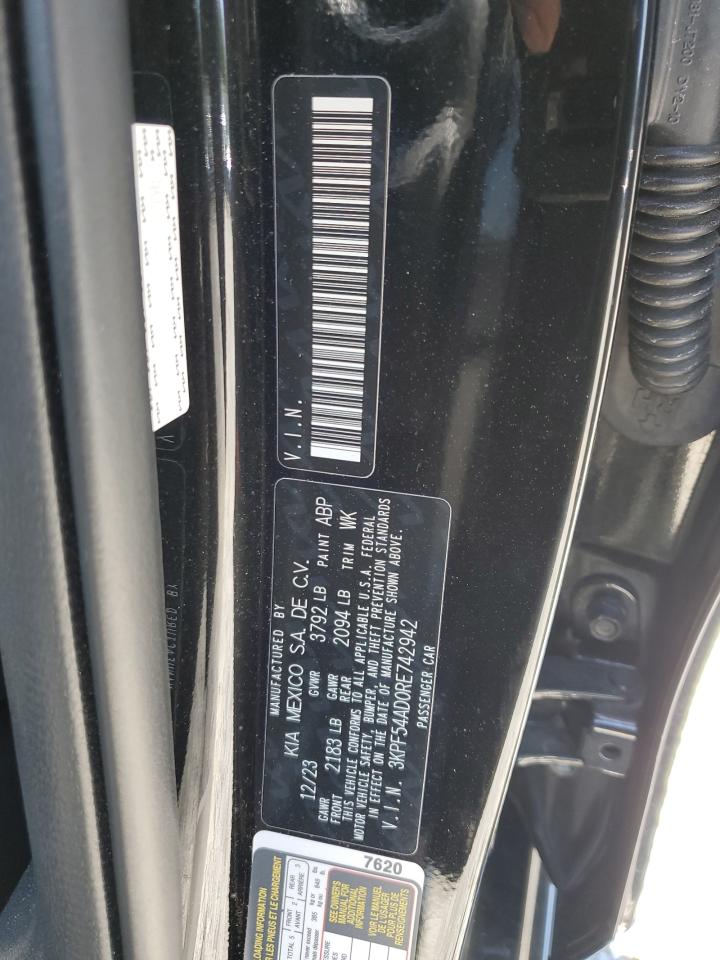 2024 KIA FORTE GT LINE VIN:3KPF54AD0RE742942