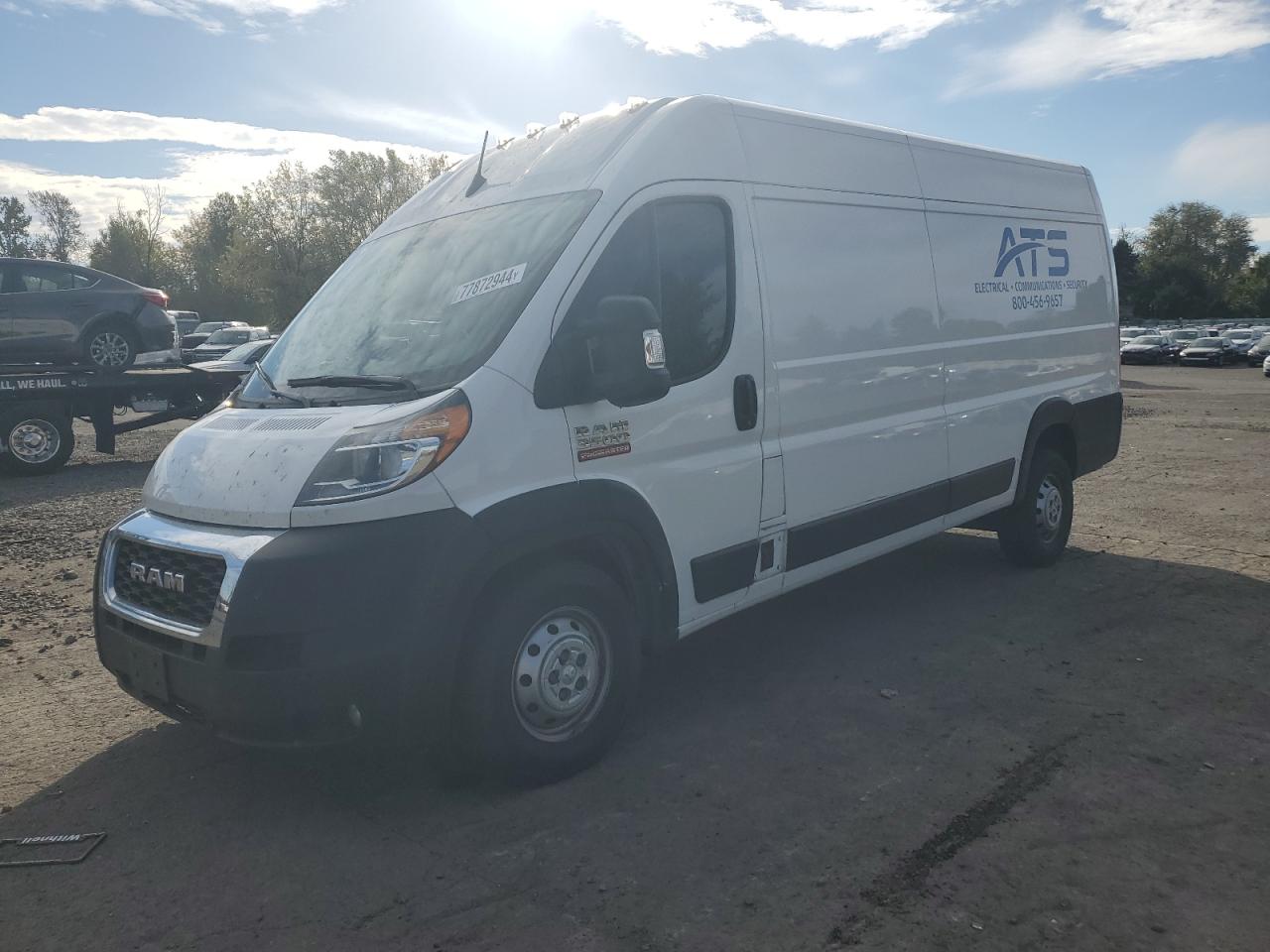 2022 RAM PROMASTER 3500 3500 HIGH VIN:3C6MRVJG0NE124212