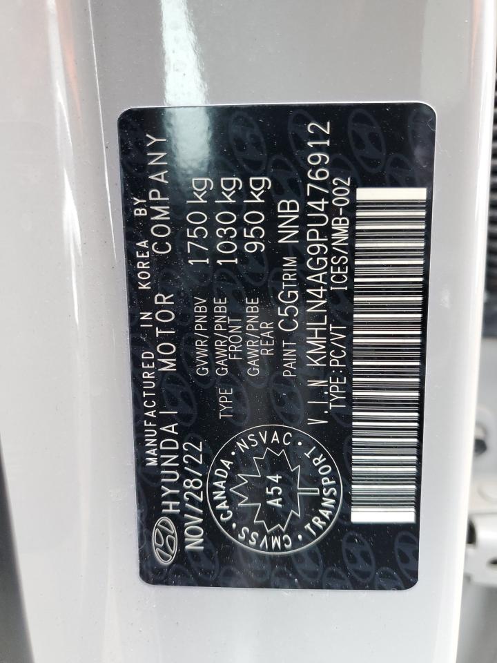 2023 HYUNDAI ELANTRA SEL VIN:KMHLN4AG9PU476912