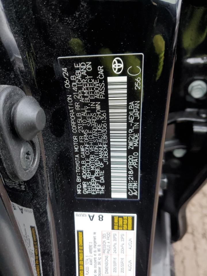 2024 TOYOTA COROLLA LE VIN:JTDBCMFE8R3061361
