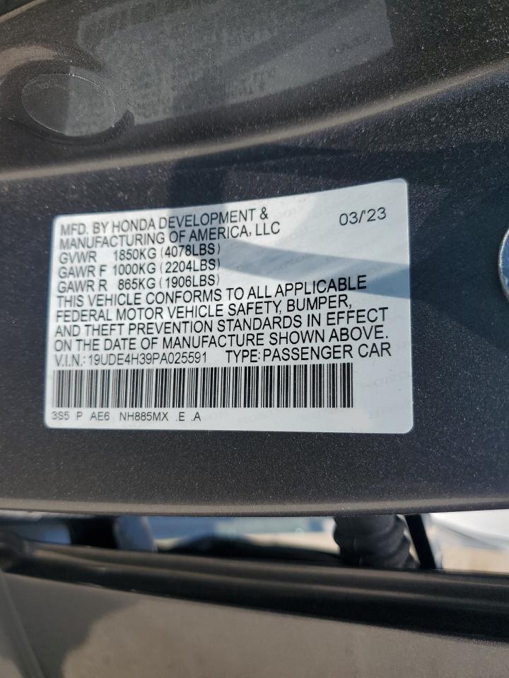 2023 ACURA INTEGRA A-SPEC VIN:19UDE4H39PA025591