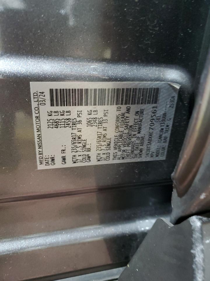2024 NISSAN ROGUE S VIN:5N1BT3ABXRC709561