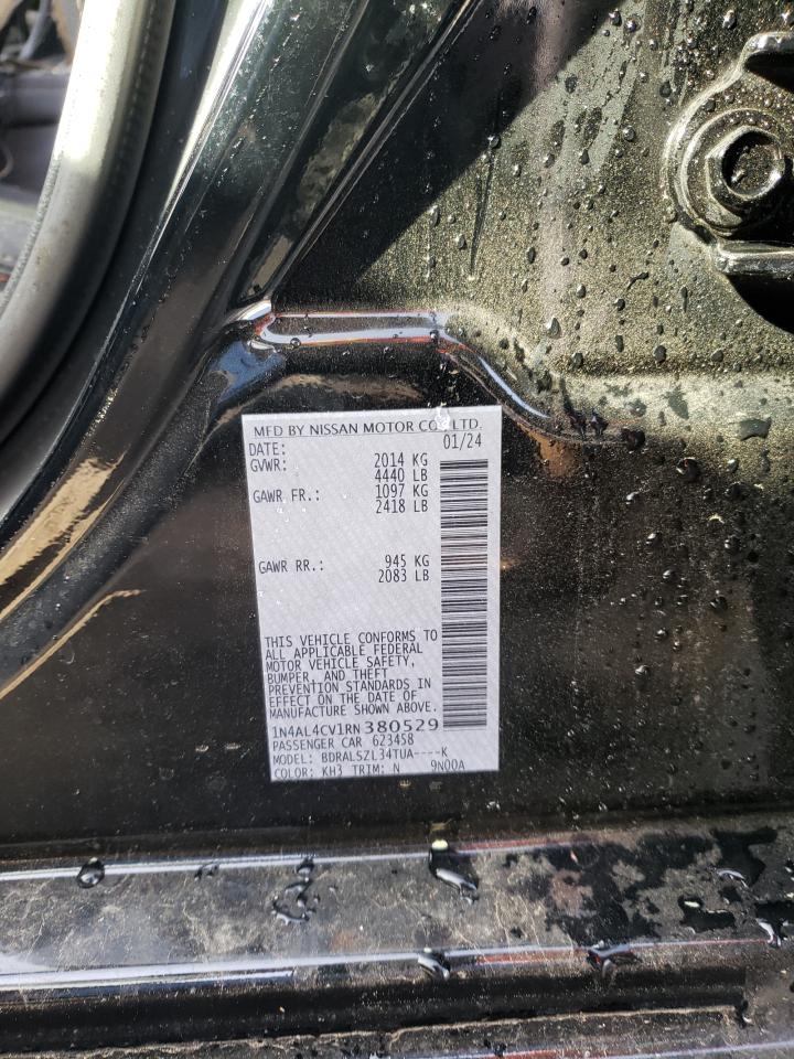 2024 NISSAN ALTIMA SR VIN:1N4AL4CV1RN380529