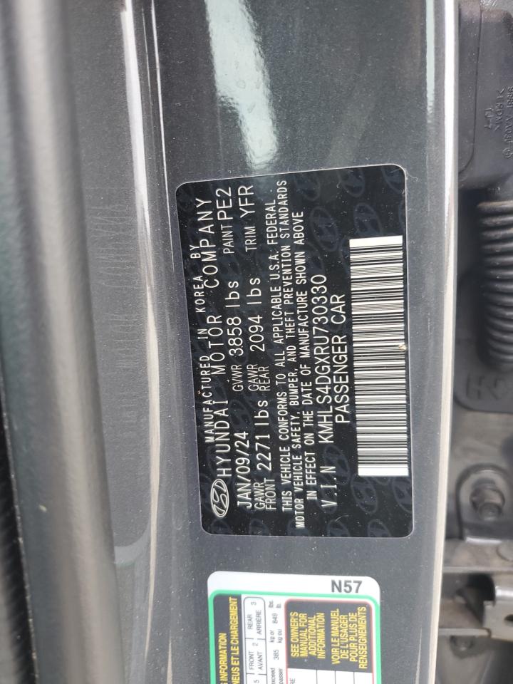 2024 HYUNDAI ELANTRA SEL VIN:KMHLS4DGXRU730330