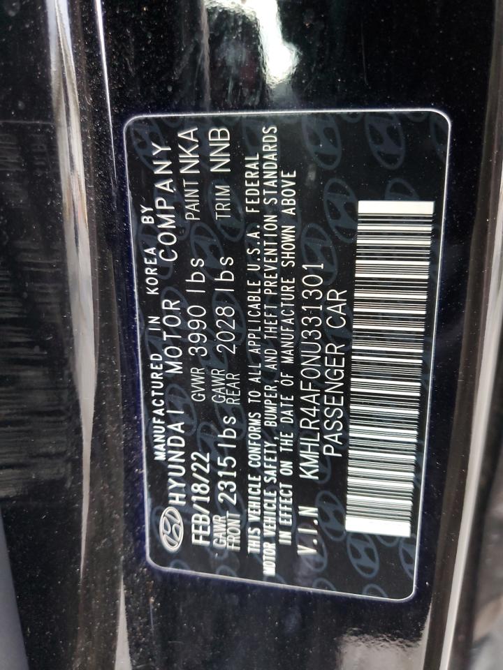 2022 HYUNDAI ELANTRA N LINE VIN:KMHLR4AF0NU331301