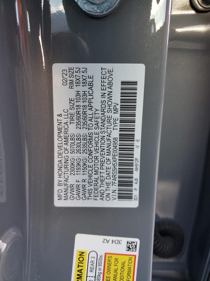 2023 HONDA CR-V SPORT VIN:7FARS5H5XPE004958