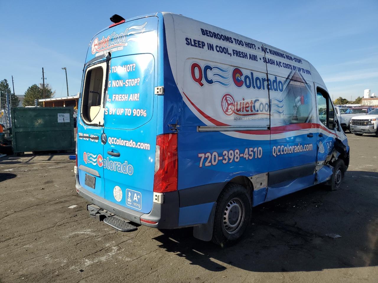 2022 MERCEDES-BENZ SPRINTER 2500 VIN:W1W4DBHY6NT092351