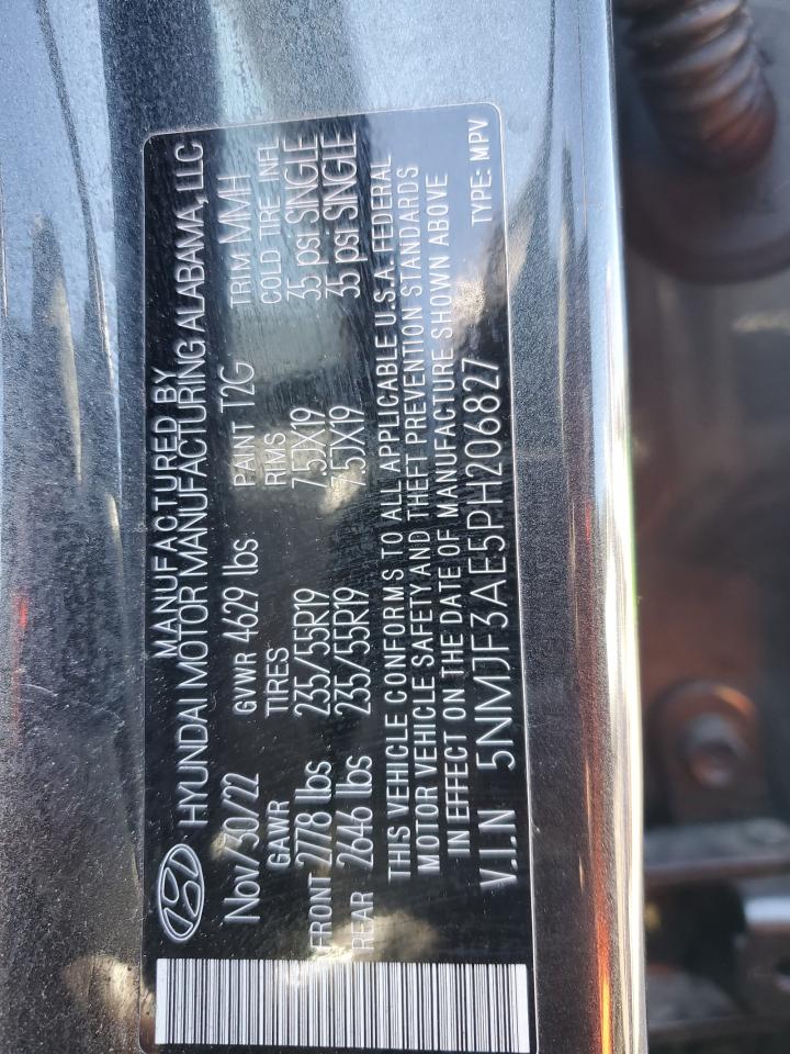 2023 HYUNDAI TUCSON SEL VIN:5NMJF3AE5PH206827