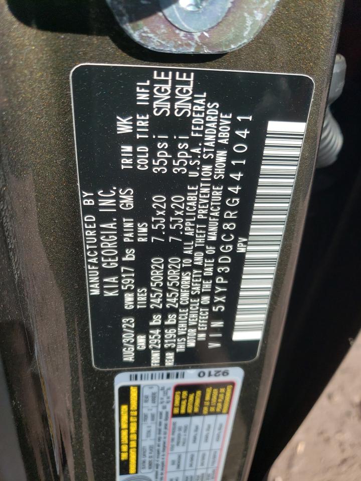 2024 KIA TELLURIDE EX VIN:5XYP3DGC8RG441041