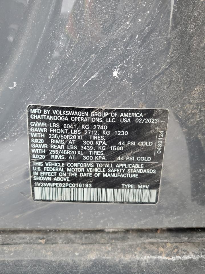 2023 VOLKSWAGEN ID.4 PRO S VIN:1V2WNPE82PC016193