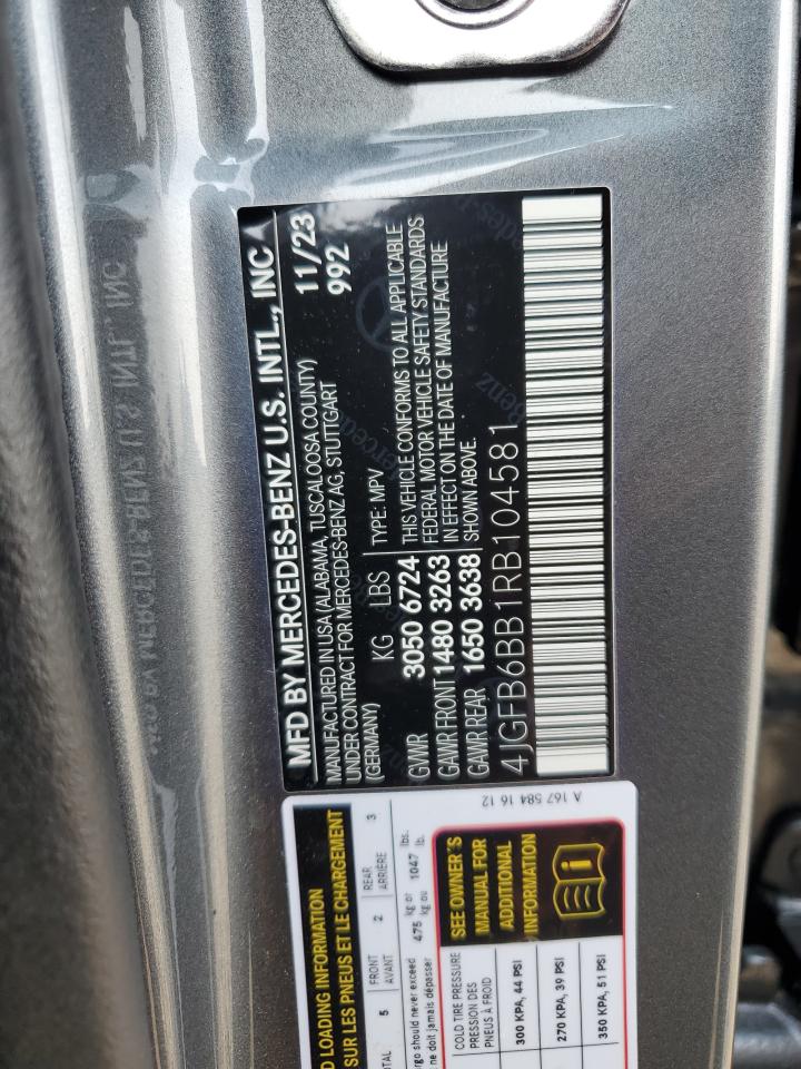 2024 MERCEDES-BENZ GLE AMG 53 4MATIC VIN:4JGFB6BB1RB104581