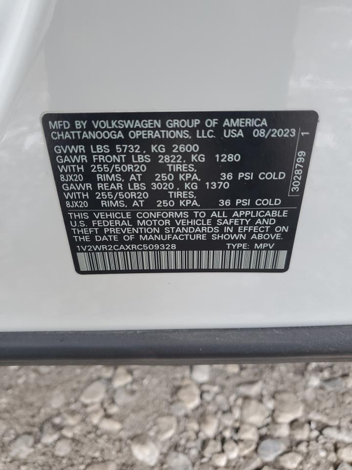 2024 VOLKSWAGEN ATLAS SE VIN:1V2WR2CAXRC509328