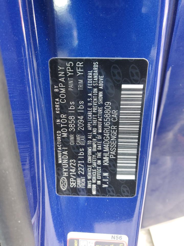 2024 HYUNDAI ELANTRA SEL VIN:KMHLM4DG4RU658809