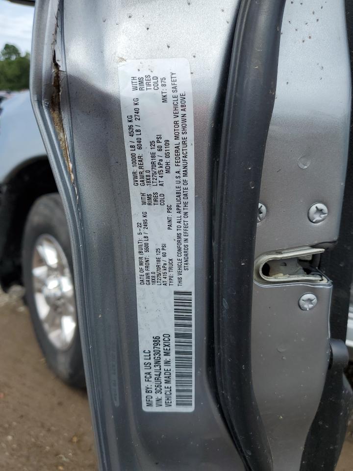 2022 RAM 2500 BIG HORN/LONE STAR VIN:3C6UR4JL3NG307986