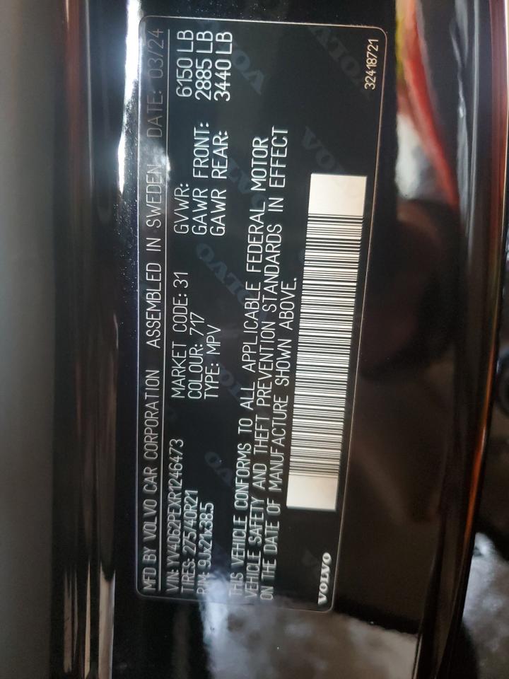 2024 VOLVO XC90 PLUS VIN:YV4062PEXR1246473