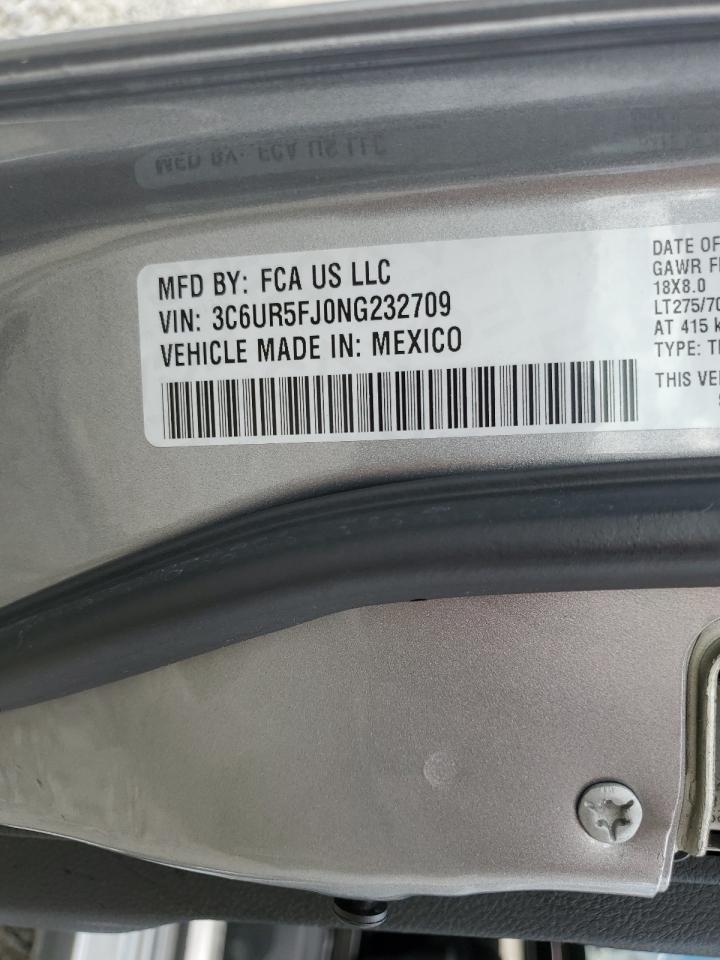 2022 RAM 2500 LARAMIE VIN:3C6UR5FJ0NG232709