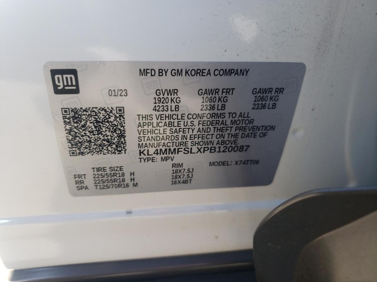 2023 BUICK ENCORE GX ESSENCE VIN:KL4MMFSLXPB120087