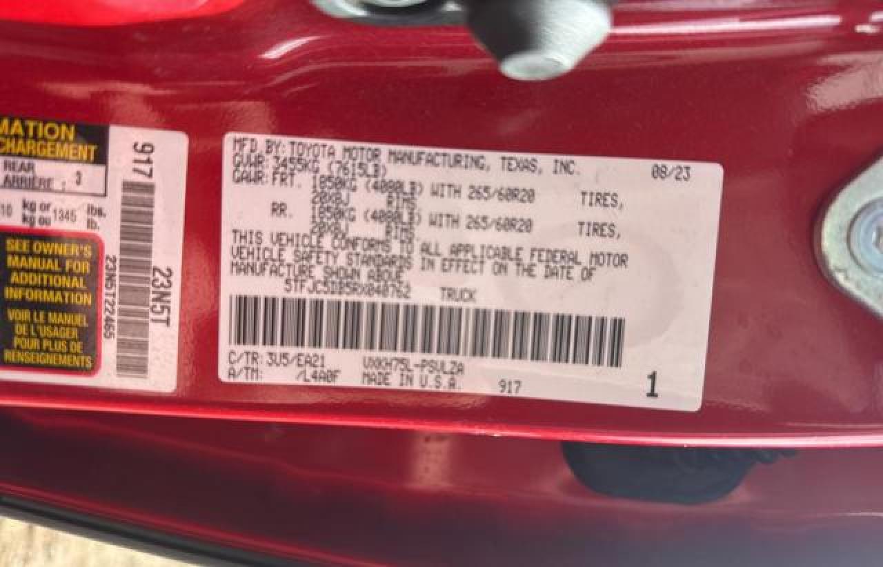 2024 TOYOTA TUNDRA CREWMAX LIMITED VIN:5TFJC5DB5RX040762