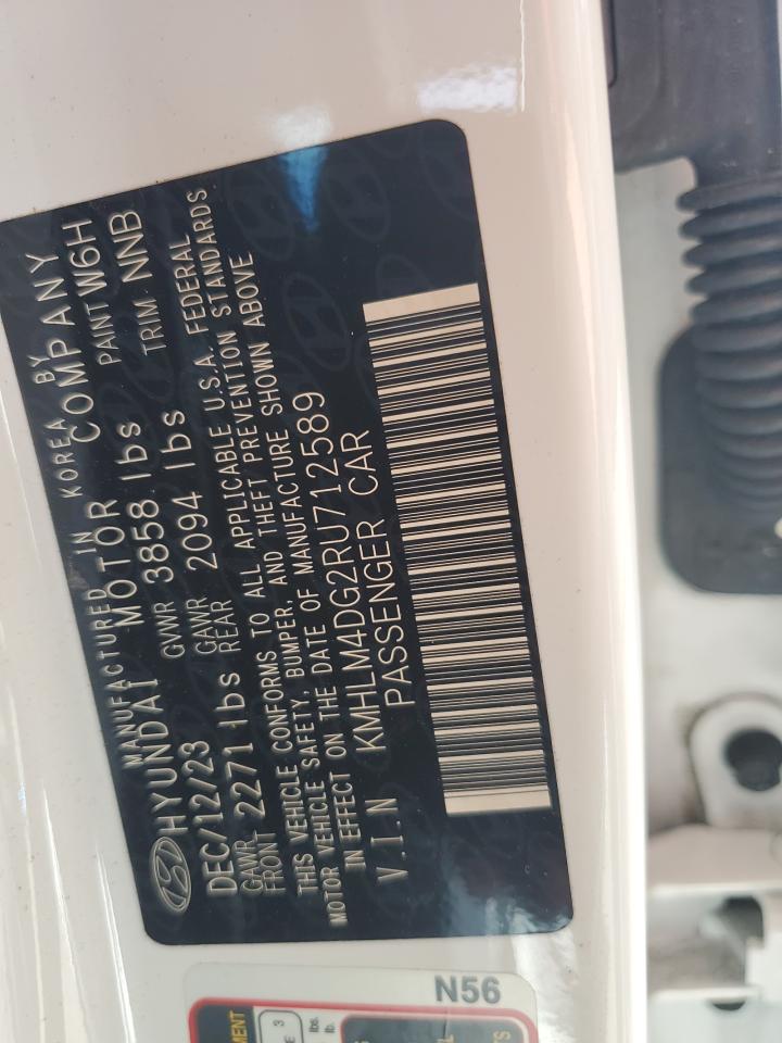 2024 HYUNDAI ELANTRA SEL VIN:KMHLM4DG2RU712589