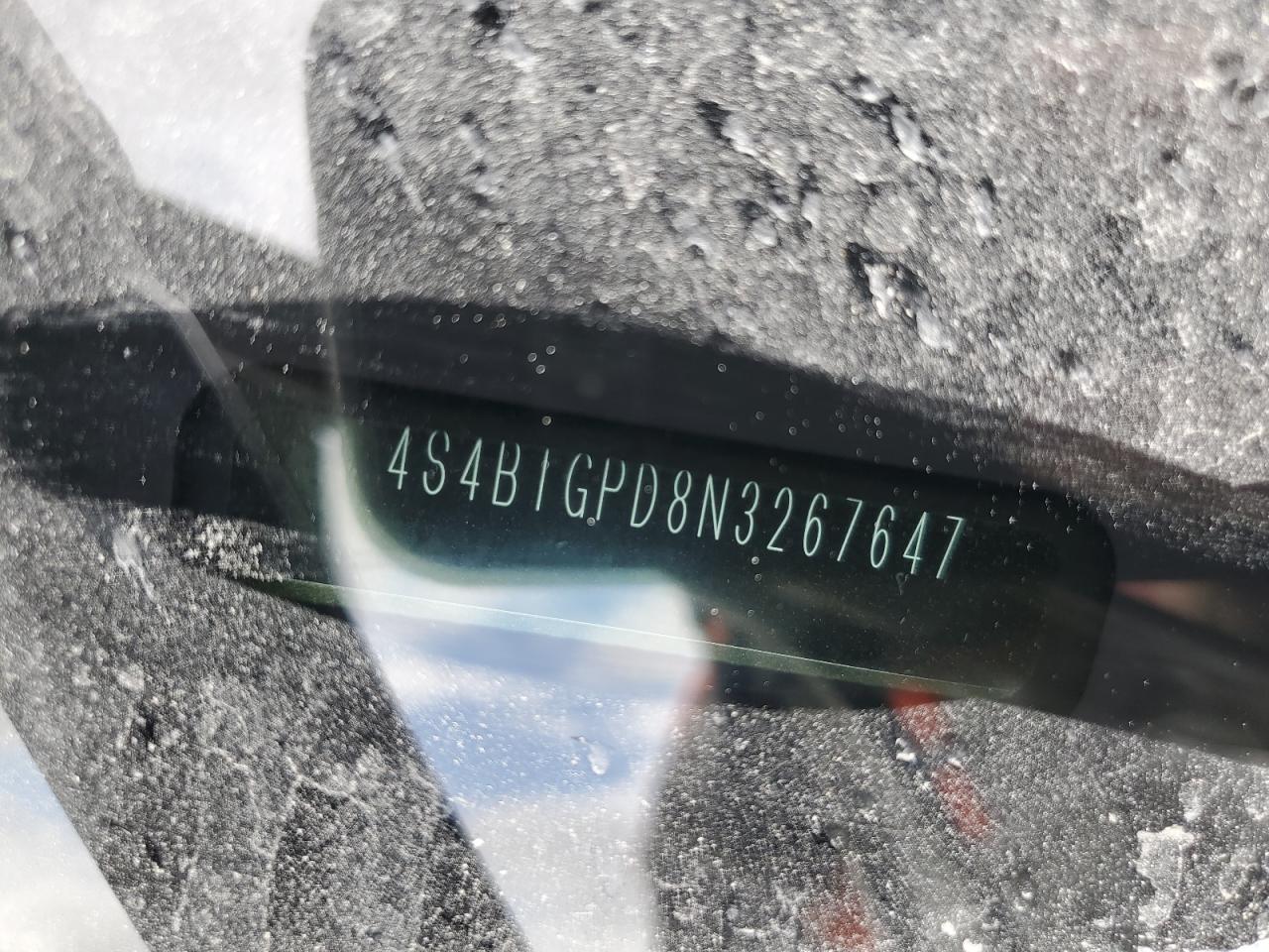 2022 SUBARU OUTBACK TOURING VIN:4S4BTGPD8N3267647