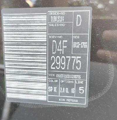 2019 Kia K5 KNAGT416BKA299775 VIN:KNAGT416BKA299775