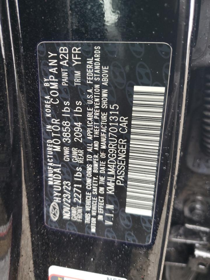 2024 HYUNDAI ELANTRA SEL VIN:KMHLM4DG9RU701315