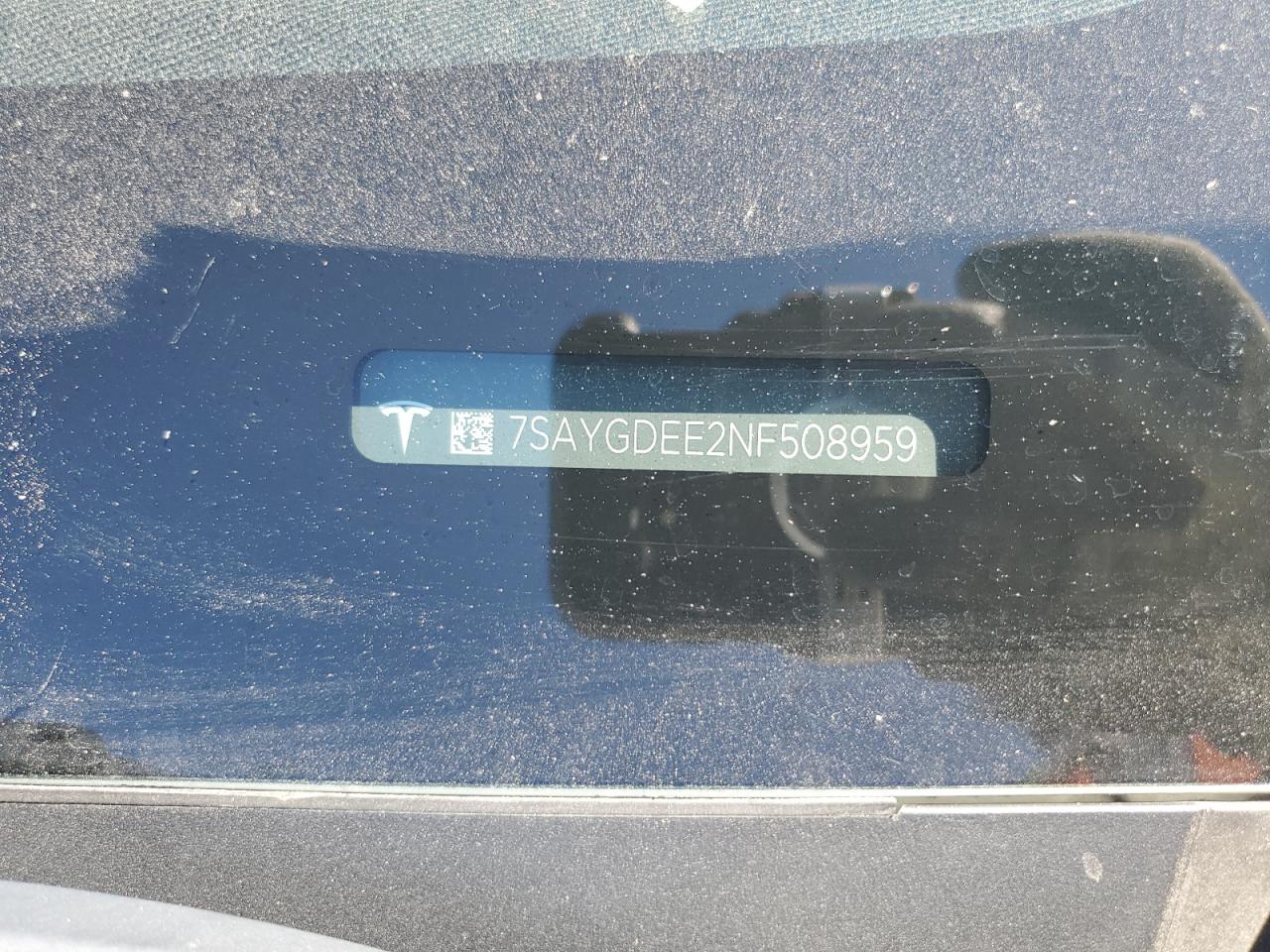2022 TESLA MODEL Y  VIN:7SAYGDEE2NF508959