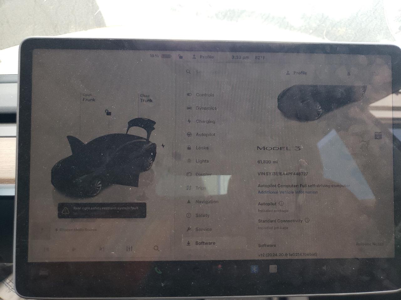 2023 TESLA MODEL 3  VIN:5YJ3E1EA4PF448727