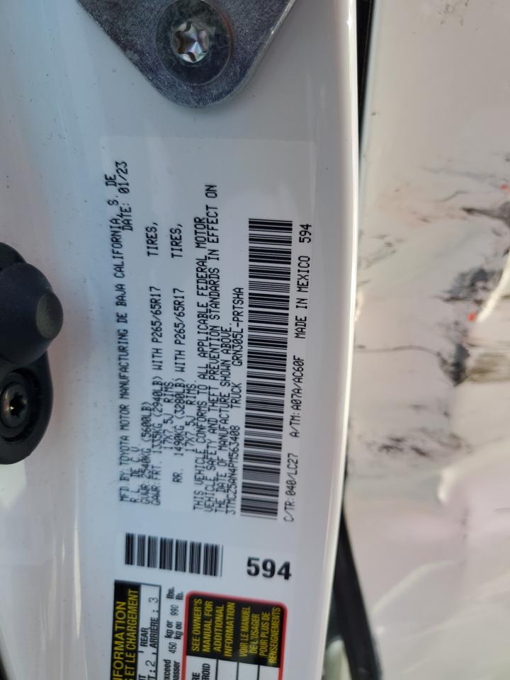 2023 TOYOTA TACOMA DOUBLE CAB VIN:3TMCZ5AN4PM563408