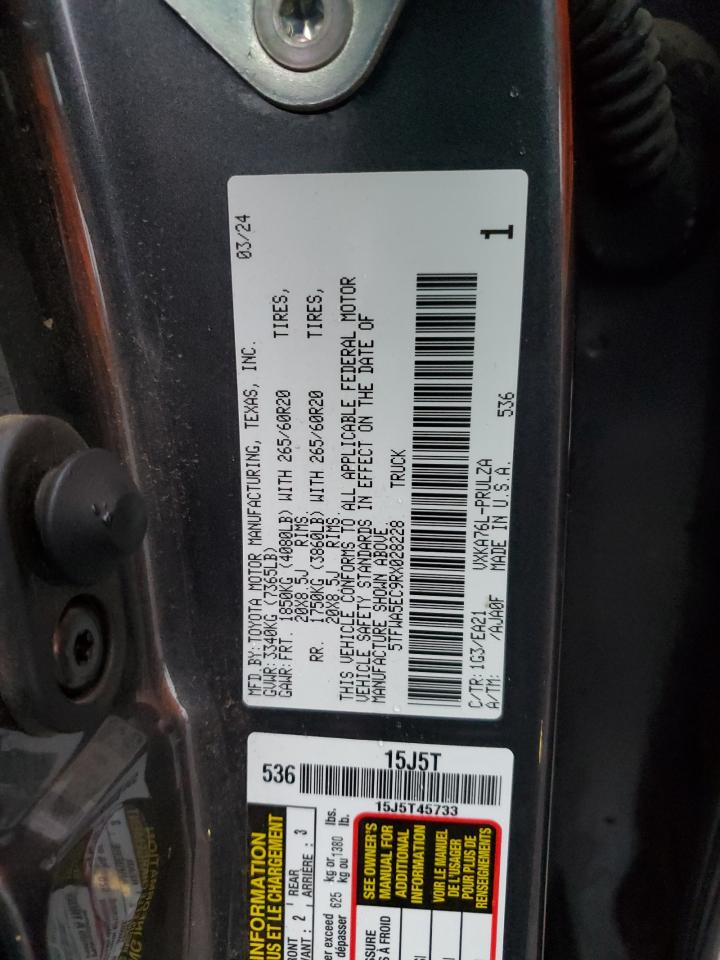 2024 TOYOTA TUNDRA CREWMAX LIMITED VIN:5TFWA5EC9RX028228