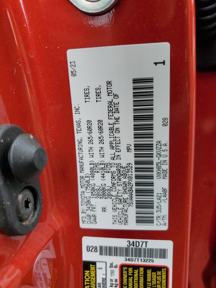 2023 TOYOTA SEQUOIA SR5 VIN:7SVAAABA2PX013529