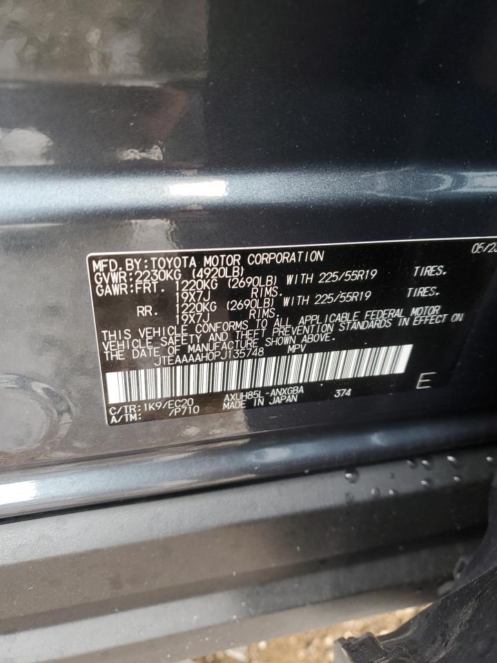 2023 TOYOTA VENZA LE VIN:JTEAAAAH0PJ135748