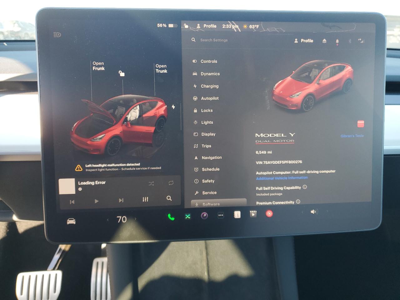 2023 TESLA MODEL Y  VIN:7SAYGDEF5PF800276