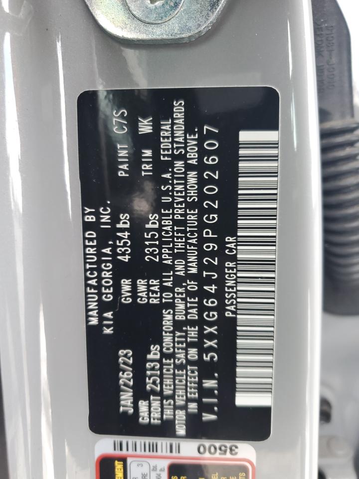 2023 KIA K5 GT LINE VIN:5XXG64J29PG202607