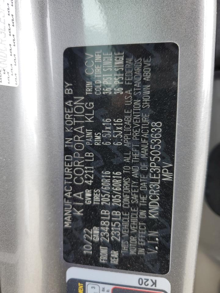 2023 KIA NIRO EX VIN:KNDCR3LE3P5053638