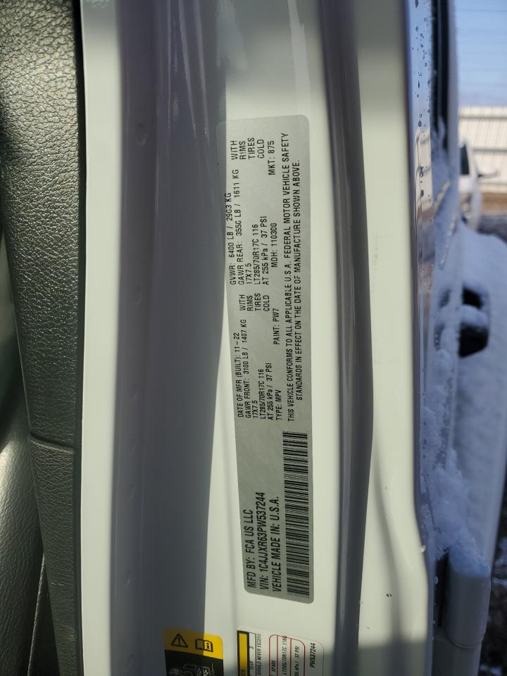 2023 JEEP WRANGLER RUBICON 4XE VIN:1C4JJXR63PW537244